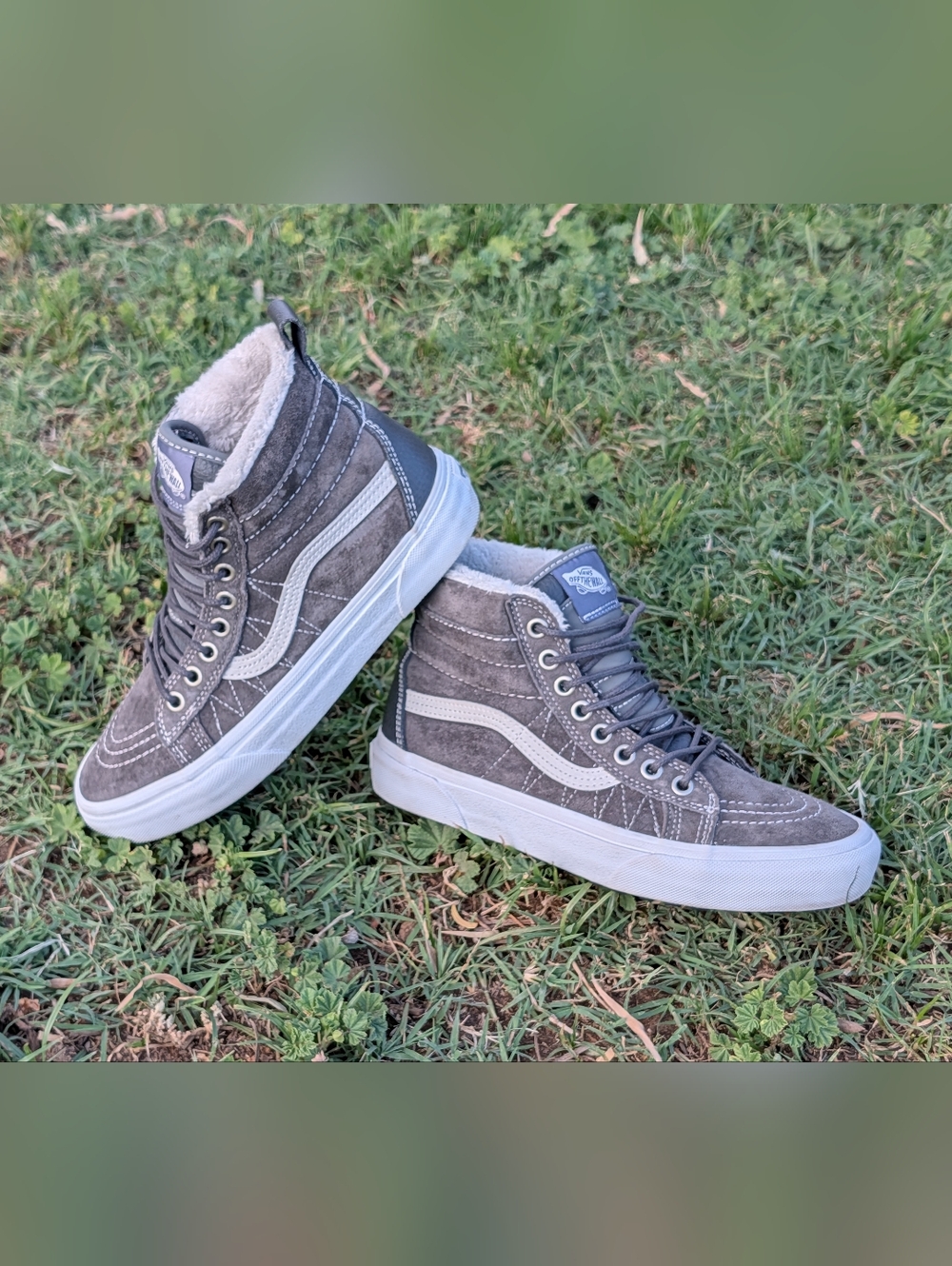 Vans Sk8-Hi MTE-1 Suede Winter Boots | Grey/Marshmallow | Women’s 7 Men’s 5.5 VG